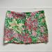 Lilly Pulitzer Skirts | Lilly Pulitzer Women’s Callie Ruffle Mini Skirt In Resort White Mariposa Size 6 | Color: Green/Pink | Size: 6