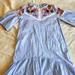 Zara Dresses | Authentic Zara Embroiderd Midi Dress. New Never Worn And Is Fully Lined. | Color: Blue/White | Size: L