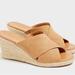 J. Crew Shoes | J Crew Peep Toe Espadrilles | Color: Cream/Tan | Size: 8.5