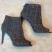 Michael Kors Shoes | Michael Kors Black Leather Ankle Boots Stiletto Heels 8.5m Zip Women's Open Toe | Color: Black | Size: 8.5