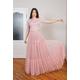 Blush Pink Tiered Tulle Skirt, Long Maxi Victorian Full Lenght Plus Size Clothing, Princess Bridesmaids Skirt
