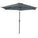 Arlmont & Co. Nashaley 8' 10" Market Umbrella Metal in Gray | 92.52 H x 106.3 W x 106.3 D in | Wayfair EA2402643FFE447495E94A30C2B2A8A0