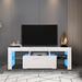 Ivy Bronx Daneca TV Stand w/ LED RGB Lights, Flat Screen TV Cabinet, Gaming Consoles Wood in Brown | 17.72 H x 51.18 W x 13.78 D in | Wayfair