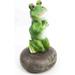Trinx Ghee Frog Figurine Resin in Gray/Green | 7 H x 4 W x 4 D in | Wayfair 17C5EF78AD5349858E5D381D21F40CFF