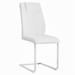 Orren Ellis Keantay Steel Side Chair Faux Leather/Upholstered in White | 37.74 H x 15.7 W x 15 D in | Wayfair 9F79A174FA914D5CB6B6F2F3DA5A963D