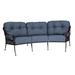 Woodard Derby 103" Wide Patio Sofa w/ Cushions Metal in Black | Wayfair 4T0064-92-20C/082