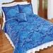 3-Piece Blue Paisley Comforter Set with Accent Pillow