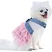 Dress Pet Puppy Bowknot Princess Skirt Spring Summer Denim Dog Vest Shirts Sundress Sweet Wedding Party Dresses Pet Clothes Apparel for Small Dogs and Cats - XX-Large