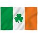 home decor 3x5Ft Ireland Shamrock Flag Grommets Saint Patrick s Day Clover Flags Banner