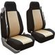 Car Seat Covers Front Set Beige Cloth - Car Seat Covers for Bucket Seats 2 Piece Seat Cover Universal Fit Car Seat Cover Washable Car Seat Cover Automotive Seat Covers for SUV Sedan Van