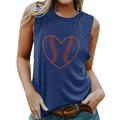 KI-8jcuD Summer Tops for Teens Independent Station Style Sleeveless Vest Women S Clothing Baseball Printed T Shirt Loose Casual BlueS