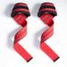 Hard Pull Wrist Lifting Straps Grips Band-Deadlift Straps with Neoprene Cushioned Wrist Padded - red