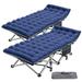 MOPHOTO Outdoor Portable Camping Cots for Adults 880lbs 2 Pack Sleeping Cot with Mattress 75 Ã—28 Folding Cots