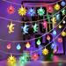 LA TALUS String Light Creative Shape IP43 Waterproof Energy-saving Battery Operated Non-Glaring Soft Lighting Indoor Outdoor Moon Star LED String Light Ornament Party Supplies style A 10LED