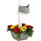 SnapPot Mailbox Planter Box - Resin Planter Extra Large Flower Pot Wraps for a Deck Post or Mail Boxes with Post - Stone Mason Gray Planter Kit