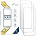 3 Pack Screen Protector for iPhone 13 / iPhone 13 Pro(6.1 Inch) [Easy Installation][Double Military Grade Shatterproof] HD Bubble Free 9H Tempered Glass-Case Friendly