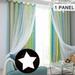 Goory 1-Piece Hollow Out Star Grommet Room Darkening Curtain Thermal Insulated Bedroom Blackout Window Curtain Grommet Window Drapes Double Layer Curtain Valance Green W:39 xL:51