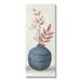 Botanical Leaf Sprigs Blue Vase Botanical & Floral Graphic Art Gallery Wrapped Canvas Print Wall Art