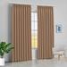 Amay Blackout Double Pinch Pleated Curtains Panel Brown Solid 84 Inch Wide by 108 Inch Long- 1Panel