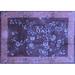 Ahgly Company Machine Washable Indoor Rectangle Oriental Blue Asian Inspired Area Rugs 2 x 4