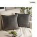 Pack of 2 Velvet Decorative Throw Pillow Covers Soft Solid Square Cushion Case for Couch 22 x 22 inches 55 x 55 cm