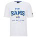 Men's BOSS X NFL White Los Angeles Rams Huddle T-Shirt