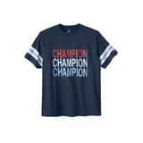 Men's Big & Tall Champion® Football Inspired Tee by Champion in Navy (Size 6XL)