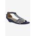 Women's Laaris T-Strap Sandal by Bellini in Navy Fabric (Size 6 M)