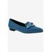 Wide Width Women's Fabulous Ii Loafer by Bellini in Blue Microsuede (Size 7 1/2 W)