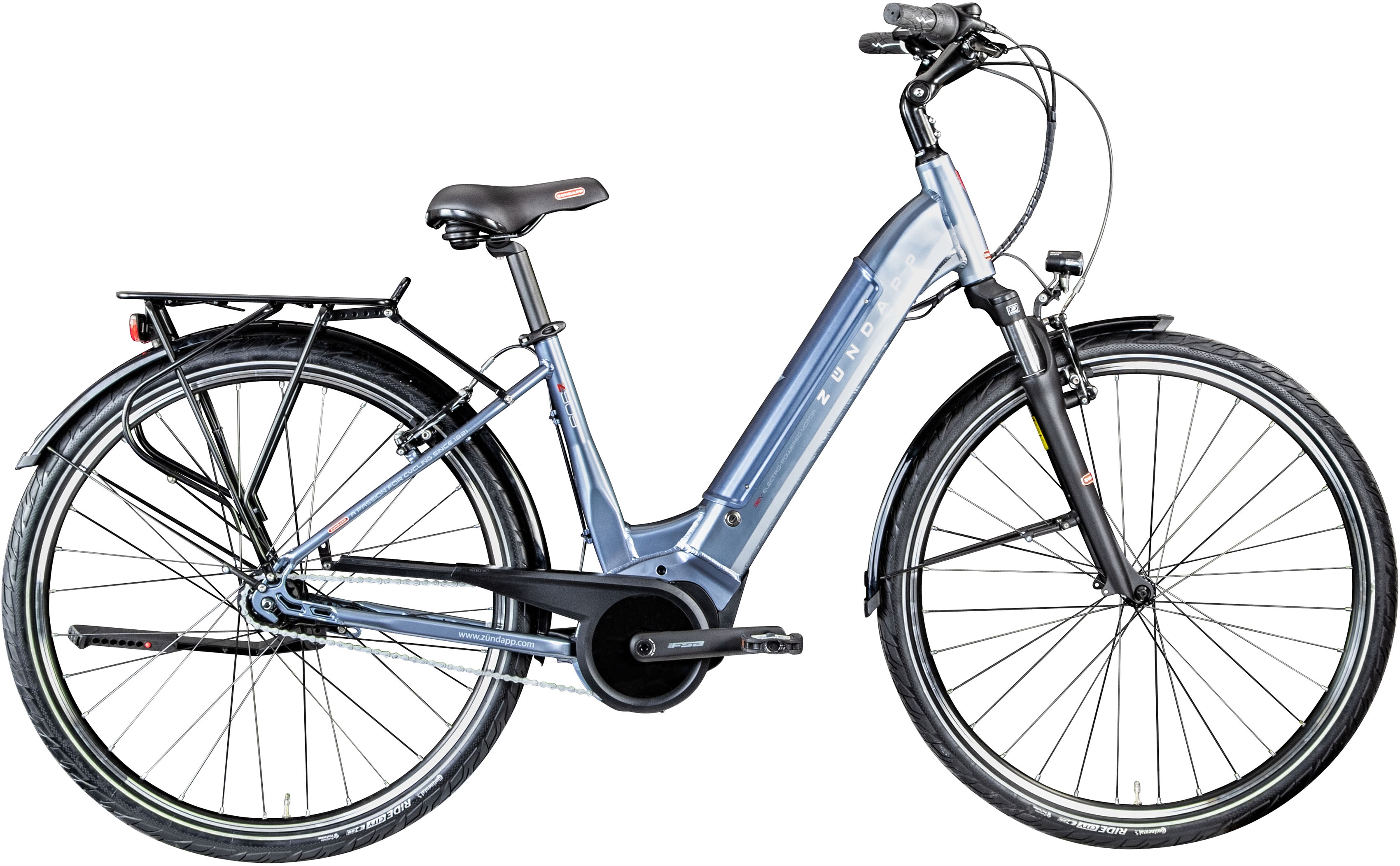 E-Bike ZÜNDAPP "Z909" Gr. 46, grau (grau, grau), Elektrofahrräder, 46cm, 28 Zoll (71,12cm), Pedelec, Elektrofahrrad für Damen u. Herren Image