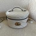 Gucci Bags | Gucci Marmont Gg White Leather Mini Backpack | Color: Gold/White | Size: Os