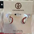 Giani Bernini Jewelry | Nwt Giani Bernini Fine Crystal Sterling Silver Earrings | Color: Red | Size: Os