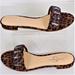 Jessica Simpson Shoes | Jessica Simpson Size 10m/10.5m Brown/Fawn Faux-Suede Flat-Heel Slide Sandals | Color: Brown/Tan | Size: 10m/10.5m