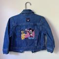 Disney Jackets & Coats | Disney Mickey Mouse & Pluto American Flag Denim Jean Jacket Size 3t Toddler | Color: Blue | Size: 3tb