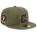Men's New Era Green Cleveland Guardians 2023 Armed Forces Day On-Field 59FIFTY Fitted Hat
