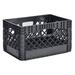 Juggernaut Storage Stackable Plastic Crate Set Plastic in Black | 11 H x 19 W x 11 D in | Wayfair RMK24BLK-3PK