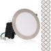 TORCHSTAR 8" Ultra Slim 2700K Remodel IC LED Canless Recessed Lighting Kit, Metal in Gray/White | 0.39 H x 8.94 W in | Wayfair F-92526