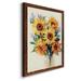 Rosalind Wheeler Fresh Cut Flowers II Premium Framed Canvas - Ready To Hang Canvas, Solid Wood in Indigo/Pink/Red | 32 H x 23 W x 1 D in | Wayfair