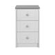 One Call Alderley Ready Assembled 3-Drawer Bedside Chest