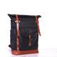 Roll Top Backpack/Canvas Leather Waterproof Waxed Canvas Rucksack. Womens Mens