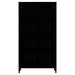 Latitude Run® Marucci 59" H x 31.5" W Glass Door Storage Cabinet w/ Adjustable Shelves in Black | 59 H x 31.5 W x 12.6 D in | Wayfair