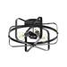 17 Stories 3-Light Unique Design Dimmable Flush Mount Light, Metal in Black | 7.87 H x 14.17 W x 14.17 D in | Wayfair