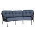 Woodard Derby 103" Wide Patio Sofa w/ Cushions Metal in Gray | Wayfair 4T0064-72-73M