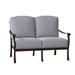 Woodard Casa 53.25" Wide Loveseat w/ Cushions Metal/Sunbrella® Fabric Included in Brown | 35.25 H x 53.25 W x 35.5 D in | Outdoor Furniture | Wayfair