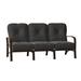 Woodard Fremont Patio Sofa Metal/Sunbrella® Fabric Included in Black/Brown | 35.5 H x 75.25 W x 35.75 D in | Wayfair 9U0420-48-92M