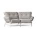 Woodard Terrace 82.5" Wide Loveseat w/ Cushions Metal in Gray | 38 H x 82.5 W x 42 D in | Outdoor Furniture | Wayfair 790063-70-51N