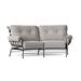 Woodard Terrace 82.5" Wide Loveseat w/ Cushions Metal in Black | 38 H x 82.5 W x 42 D in | Outdoor Furniture | Wayfair 790063-92-54A