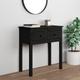 Console Table d'appoint - Meuble d'entrée Noir 70x35x75 cm Bois massif de pin BV878851