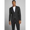 Sakko JACK & JONES "JPRFRANCO BLAZER NOOS", Herren, Gr. 48, schwarz, Web, Obermaterial: 78% Polyester, 17% Viskose, 4% Elasthan, 1% sonstige Fasern, unifarben, modisch, slim fit, Langarm 1-Knopf-Manschette, Sakkos