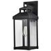 Nuvo Lighting 66702 - 1 Light Large 20" Matte Black Clear Glass Corning Wall Lantern Light Fixture (CORNING 1 LT LG WALL LANTERN BLK (60-7372))